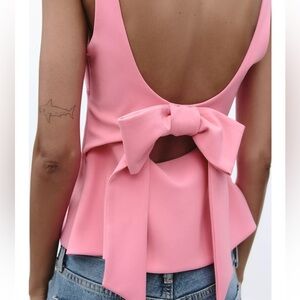 VIRAL ZARA NWT ZARA BOW TOP SIZE L 
🚨FIRM PRICE NO DISCOUNT